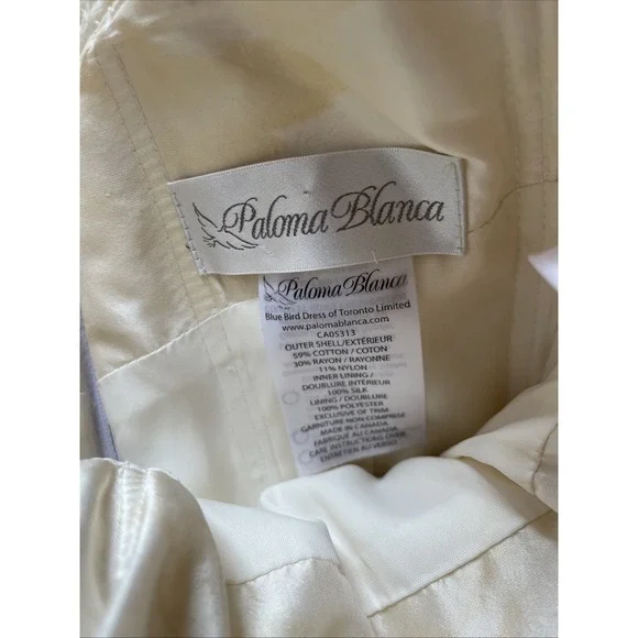 Paloma Blanca  Lace Sleeveless Wedding Dress  Small - Picture 5 of 8